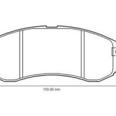 PLAQUETTES DE FREIN LONGUEUR 151 mm