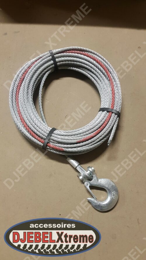 CABLE ACIER TREUIL 8MM 30M