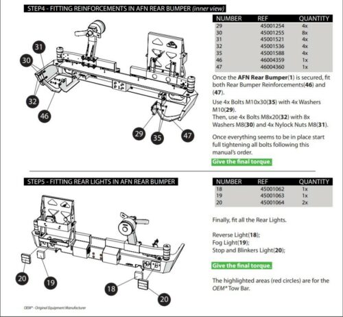 PARE CHOC ARRIERE by AFN LAND CRUISER SÉRIE 7 HZJ78