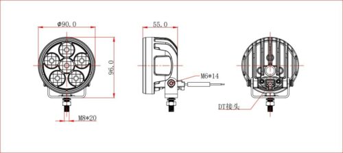 PHARE 6 LEDS OSRAM 30W SPOT